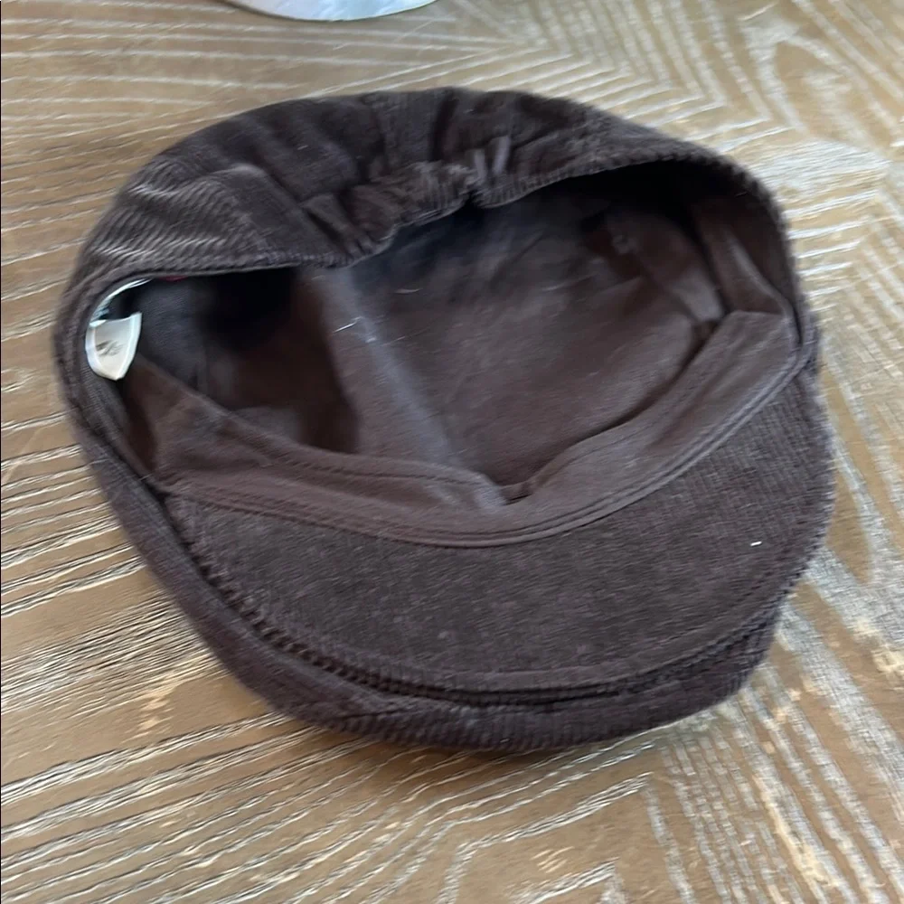 Little Boys Brown Corduroy Newsboy Flat Cap Hat